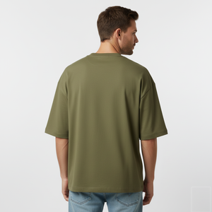 เสื้อยืดโอเวอร์ไซส์ผ้าคอตตอนหนานุ่ม 100% สไตล์สตรีทแวร์ คอกลม แต่งลายกราฟิกโลโก้ OEM ตามสั่ง - Product Image 6