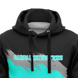 Sweat à capuche pour homme en molleton épais avec logo imprimé personnalisé, broderie sur le devant, motif uni, tissu 340g, coupe classique, hiver - Product Image 2