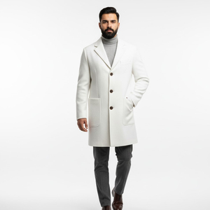 <b>Men</b> Heavy <b>Wool</b> <b>Overcoat</b> <b>Long</b> Winter Classic Coat OEM Factory Custom Logo Design Fashion Outerwear Wholesale Supplier - Product Image 1