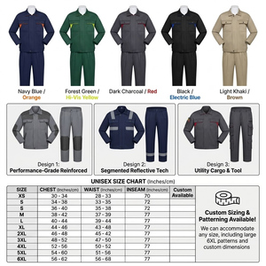 Combinaison de travail en coton et polyester de qualité supérieure – Veste et pantalon de sécurité industrielle pour l'utilisation en usine et en atelier - Product Image 2