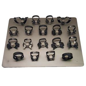 Dental Clamps Rubber Dam Set 12 Mounting Rack Black <b>Titanium</b> Autoclavable Stainless Steel Manual Orthodontic by Blush surgical - Product Image 1