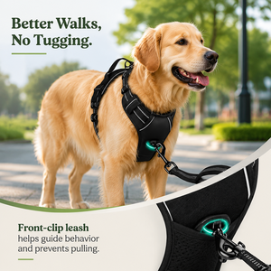 Harnais Réfléchissant pour Chien de Taille Moyenne, Gilet en Nylon Imperméable et Respirant Anti-Traction avec Fermeture à Boucle - Product Image 4