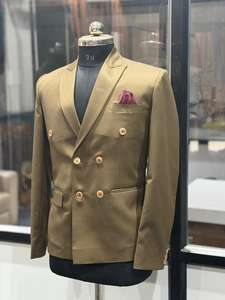 Blazer Indo Occidental Verde Oliva de Diseñador para Hombre, Excelente Calidad, Doble Botonadura, Traje para Bodas y Fiestas, a Buen Precio - Product Image 4