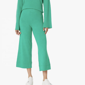 Pantalon de jogging ample à taille mi-haute pour femme, coupe droite, en molleton, taille élastique, respirant, anti-boulochage, été/hiver, avec cordon de serrage - Product Image 5