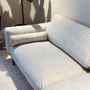 Modern Teak Wood <b>Sofa</b> Minimalist Upholstered Living Room Furniture Contemporary Villa Hotel Couch - Product Image 3