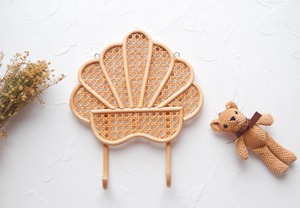 Handcrafted Rattan And Wood Wall Hooks Perfect For Coats <b>Hats</b> <b>Bags</b> Towels And Decorative Storage Wholesale From India - Product Image 4