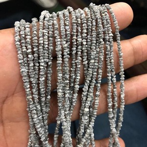 Cuentas de Diamante Gris Irregulares sin Cortar, Cuentas de Diamante Sueltas, Proveedor al por Mayor, Precio de Fábrica, Piedras Preciosas de Alta Calidad para Joyería - Product Image 1