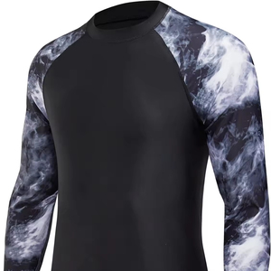 Wholesale Men's UV Swim Shirts Long Sleeve Compression Surf T Shirt Waterproof Quick Dry Rash Guard Base Layer Tops Swimming - Product Image 3