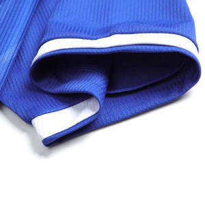 Custom Men's Blue V-Neck Soccer Jersey Set Short Sleeve Moisture Wicking Geometric Print Polyester Uniform All Seasons - Product Image 6