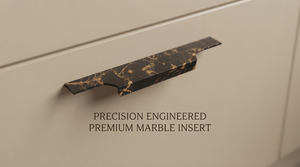 Poignée de meuble en métal aspect marbre, poignée de tiroir extrudée, décorative, coulissante, sur mesure, quincaillerie de cuisine moderne - Product Image 3