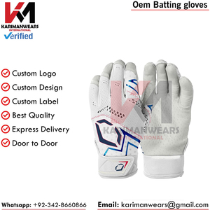 Breathable Mesh Baseball Batting Gloves Flexible Sheepskin Leather Professional Batting Gear Custom Logo Wholesale OEM - Product Image 5
