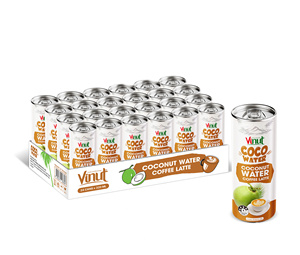 Agua de Coco VINUT con Café Latte, Lata, 10.82 fl oz (320ml), Paquete de 24 - Bebida de Vietnam, Precio al por Mayor, Muestra Gratis - Product Image 1
