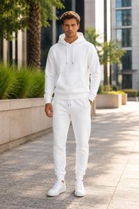 Ensemble de survêtement et de sport en polaire pour homme, sweat-shirt doux et pantalon de jogging pour un confort et une activité quotidiens - Product Image 2