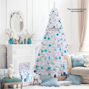 Albero di Natale Bianco di Lusso 2,1 Metri, Alta Qualità in Carta PET, Realistico e Grande per Decorazioni Esterne e Interne, Personalizzabile per le Festività - Product Image 1