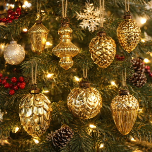 Ornements de Noël en verre faits à la main VIXM-14008 |   Décorations de Noël suspendues de style vintage, personnalisables, de haute qualité, ensemble premium - Product Image 2