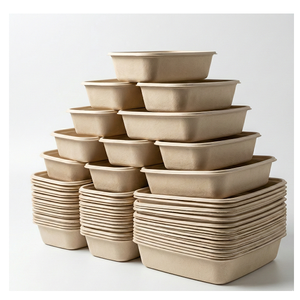 Contenedor Rectangular Biodegradable de Bambú con Sello de Silicona a Prueba de Fugas, Lonchera para Oficina, Escuela y Picnic al Aire Libre - Product Image 6