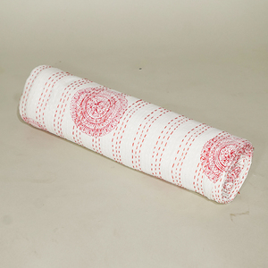 Handmade Organic Cotton Kantha <b>Quilt</b> Floral Printed Reversible Bohemian Fluffy Washable Bedspread for Home & Hotel Decor - Product Image 3