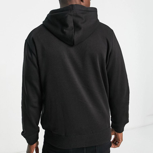 Sudadera con Capucha y Cierre para Hombre, Color Gris Sólido, Algodón French Terry, Corte Regular Informal, para Otoño - Product Image 2