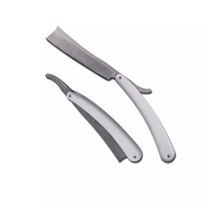 Rasoir de Barbier Turc Professionnel en Gros, Lame Unique en Acier Inoxydable, Manche en Plastique Blanc de Haute Qualité, Utilisation Durable pour le Visage - Product Image 4