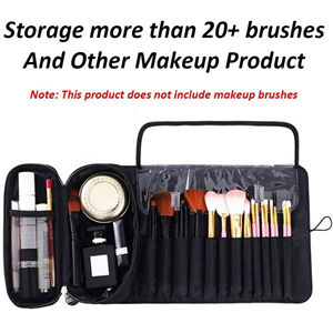 Customizable OEM with Transparent Flap for Travel Daily Use Waterproof Nylon Cosmetic Bag <b>Makeup</b> <b>Brush</b> Holder Roll Up <b>Case</b> Pouch - Product Image 5