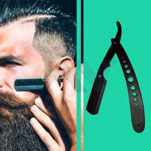 Rasoir de sécurité à lame droite de qualité supérieure pour barbier, 100% acier inoxydable, rasoir pour hommes, résistant à la rouille, lame remplaçable - Product Image 2