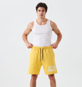 <b>Men</b> Baggy <b>Sweat</b> <b>Shorts</b> Casual 100% Cotton Printing Loose Fit Mid Drawstring Waist Jogger <b>Shorts</b> Oversize Fleece <b>Sweat</b> <b>Shorts</b> <b>Men</b> - Product Image 2