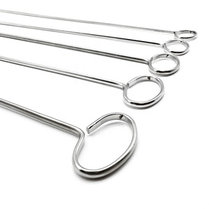 Brochetas planas para barbacoa, palitos reutilizables para Kabob, brochetas Satay de acero inoxidable para asar y barbacoa (6 pulgadas/12 pulgadas) - Product Image 6