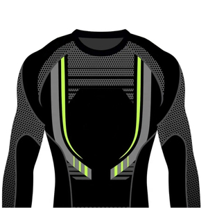 Camiseta de Manga Larga para Hombre, Corte Ajustado, Algodón, Estilo Raglán, Lisa, para Gimnasio - Product Image 1