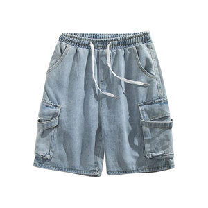 กางเกงยีนส์ขาสั้นผู้ชายสั่งทำพิเศษ ลดราคาพิเศษ ผ้าฝ้ายแท้ 100% เป็นมิตรกับสิ่งแวดล้อม แห้งเร็ว ระบายอากาศดี สไตล์ลำลอง รับผลิตแบบ OEM - Product Image 1