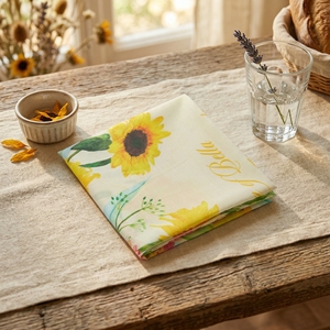 ผ้าเช็ดหน้าลายดอกไม้สีเหลืองพรีเมียม 60s Cotton จาก[K-ESSENTIALS] ของชำร่วยงานแต่งงาน เนื้อผ้านุ่มละเอียดอ่อน ลายดอกไม้สวยงาม - Product Image 4