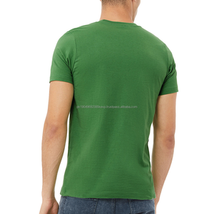 T-shirt Homme Vert Bouteille Uni Coupe Classique Élégant en Coton T-shirts Personnalisés Col Uni en Polycoton pour Homme - Product Image 4