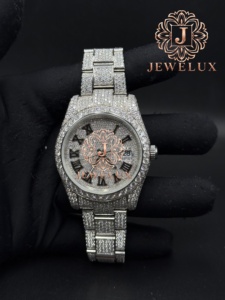 Montre de luxe pour homme en moissanite et diamants, style hip-hop, avec pierres étincelantes, idéale pour les mariages et les soirées - Product Image 2