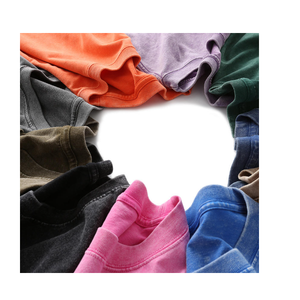 T-shirt surdimensionné personnalisé avec logo, 100% coton, manches courtes, vintage, délavé, grande taille, t-shirts unis surdimensionnés pour hommes - Product Image 5