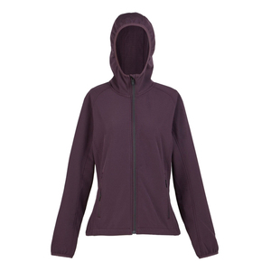 Chaqueta Cortavientos Morada de Invierno para Mujer, con Capucha, Manga Larga, Cierre de Cremallera, Color Sólido, Largo Regular, Prenda Exterior de Poliéster - Product Image 4