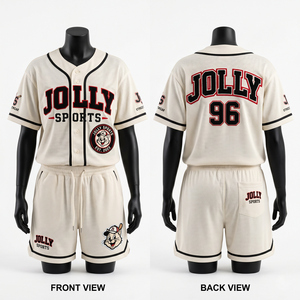 Womens 220 GSM Polyester Interlock Baseball Jersey and Shorts <b>Set</b> Mustard Black Pinstripe Custom Tackle Twill Logo Women's <b>Sets</b> - Product Image 4