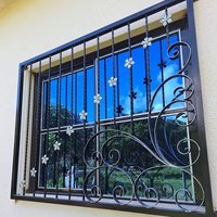Diseños modernos de ventana principal Parrillas de acero antirrobo Seguridad de grado hospitalario Estilo abierto fijo