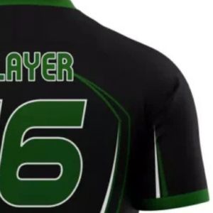 เสื้อฟุตบอลแขนสั้นสีดำและสีเขียว ทรงพอดีตัว ระบายอากาศได้ดี เหมาะสำหรับการฝึกซ้อมและการแข่งขันของทีม - Product Image 6