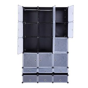 Armadio Modulare Extra Large con 18 Scomparti, Organizzatore Fai-da-Te con Asta Appendiabiti, Guardaroba Portatile - Product Image 4