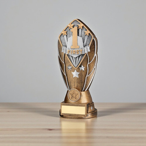 Durable Light Weight 1st 2nd 3rd Place Modern Portable Metal Awards-Gold Silver Bronze <b>Trophies</b> <b>Engraved</b> Laurel Wreath Number - Product Image 3