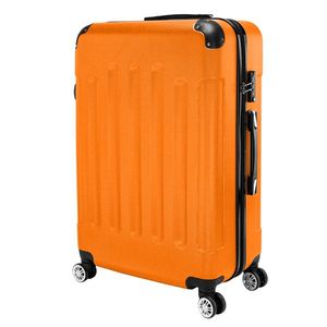 Valigia Trolley 3-in-1 Portatile in ABS Arancione 20/24/28" Leggera in Plastica e Gomma con Serratura TSA Design alla Moda - Product Image 5