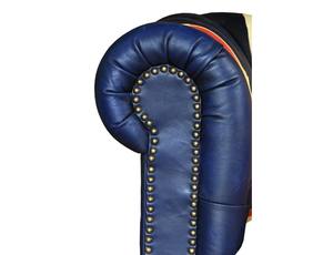 Sofá Individual de Cuero de Alta Gama con Sillón Tapizado a Mano en Estilo Chesterfield Clásico - Product Image 4