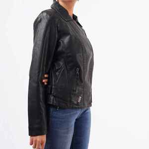 Fashion Women Genuine Sheepskin <b>Leather</b> <b>Jacket</b> High Quality Soft Thin Fashion Woman <b>Leather</b> <b>Jacket</b> Solid Color Windproof Autumn - Product Image 3