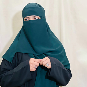 Niqab musulman uni de qualité supérieure pour femmes, voile facial islamique doux et respirant, couvre-hijab pour usage quotidien et tenue modeste - Product Image 3