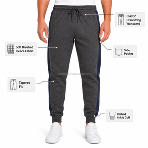 Pantalones Deportivos de Felpa de Algodón para Hombre, Pantalones Casuales para Gimnasio, Pantalones Deportivos Gruesos para Invierno, Fabricante OEM, Venta al Por Mayor - Product Image 4