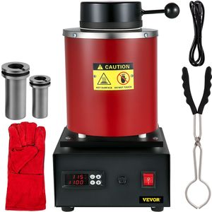 Horno de Fusión Eléctrico Digital de 1750W, Capacidad de 3KG, 1150 Grados Celsius/2102 Grados Fahrenheit, Horno de Fundición de Oro Industrial, Horno 1K - Product Image 1