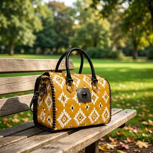 Bolso de mano de cuero de lujo al por mayor para mujer, estilo vintage, con diseño de tarjetas, decoración de cadenas y dos correas. - Product Image 2
