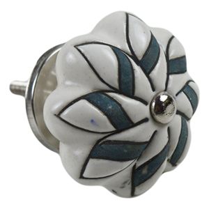 Flower Ceramic Combo Design <b>Knobs</b> Best <b>for</b> Home Decor Furniture Ceramic Pull and Colored Finishing Design Drawer Pull Shaped - Product Image 3