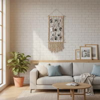 Décoration murale tissée de style nordique pour photos et épingles à cheveux, rangement et décoration intérieure suspendue