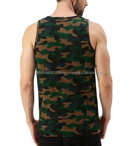 Débardeur pour homme personnalisé, vente chaude, haute qualité, motif camouflage, logo personnalisé, débardeur pour homme vierge - Product Image 3
