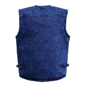 Chaleco Vaquero Delgado para Hombre, Diseño OEM de Alta Calidad, Nuevo, Chaleco de Mezclilla sin Mangas, Ropa Casual - Product Image 3